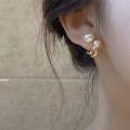 金色珍珠耳环